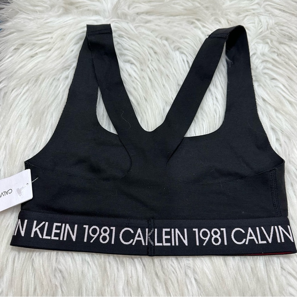 Black 1981 Bold Calvin Klein Bralette - Picture 5 of 11
